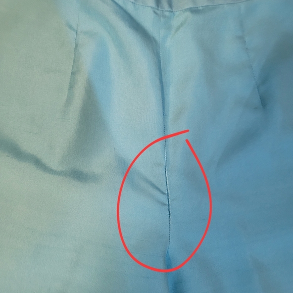 Vintage 100% Silk Turquoise Trousers by Carlisle - Picture 10 of 10